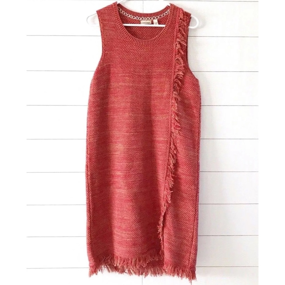 Anthropologie Holding Horses Red Knit Shift Dress - Picture 2 of 8